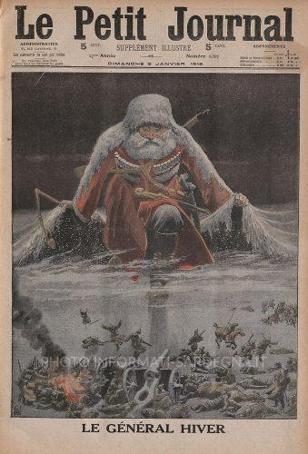 Illustrazione che racconta del Generale Inverno nel supplemento della rivista "Le Petit Journal". Archivio Biblioteca nazionale di Francia