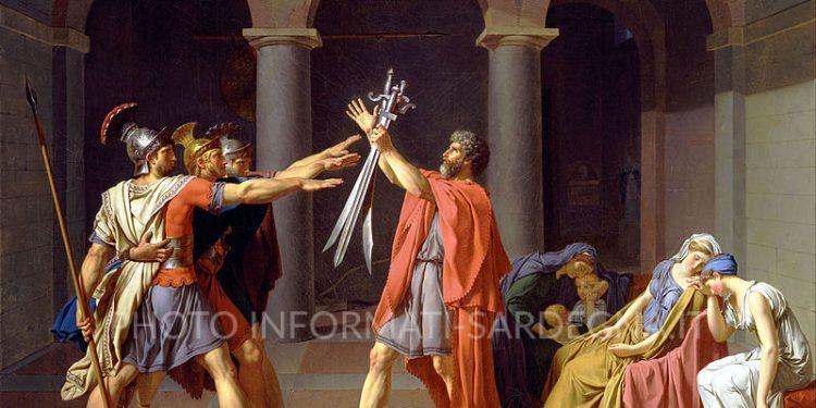 Giuramento degli Orazi, 1784, Jacques-Louis David. Museo del Louvre, Parigi.