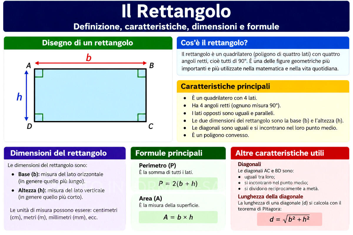 Caratteristiche del rettangolo