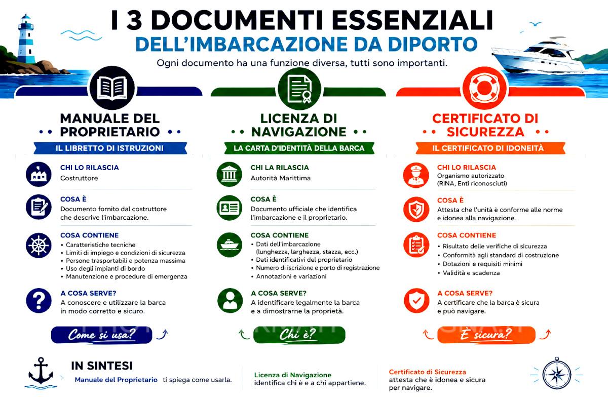 Manuale del proprietario - Certificato di sicurezza - Licenza di Navigazione