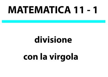 Divisioni con la virgola