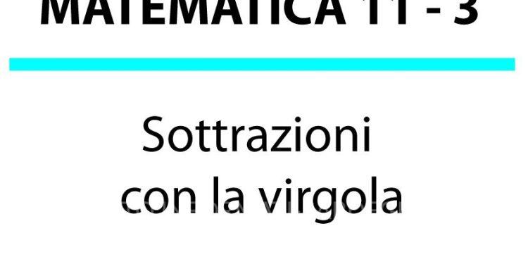 Sottrazioni con la virgola