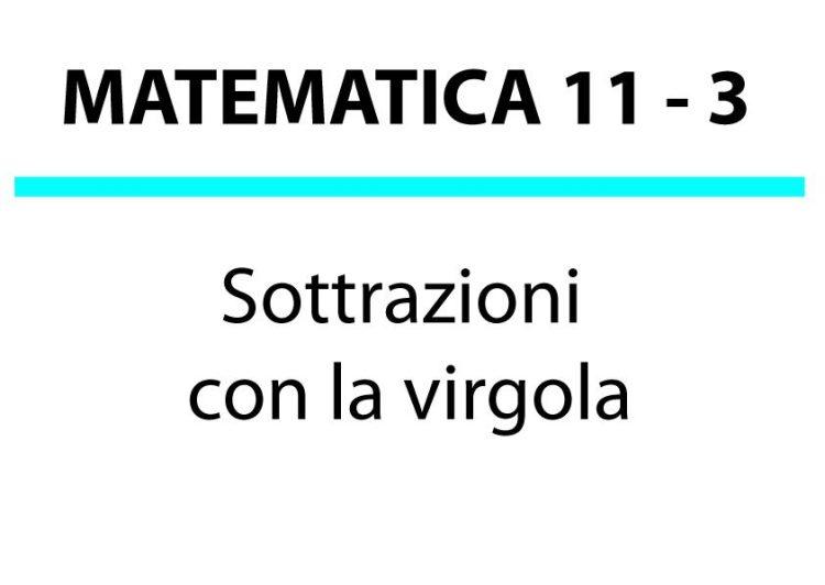 Sottrazioni con la virgola