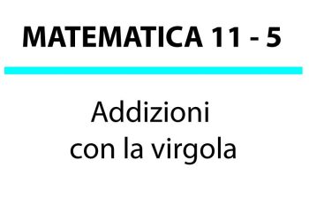 Addizioni con la virgola