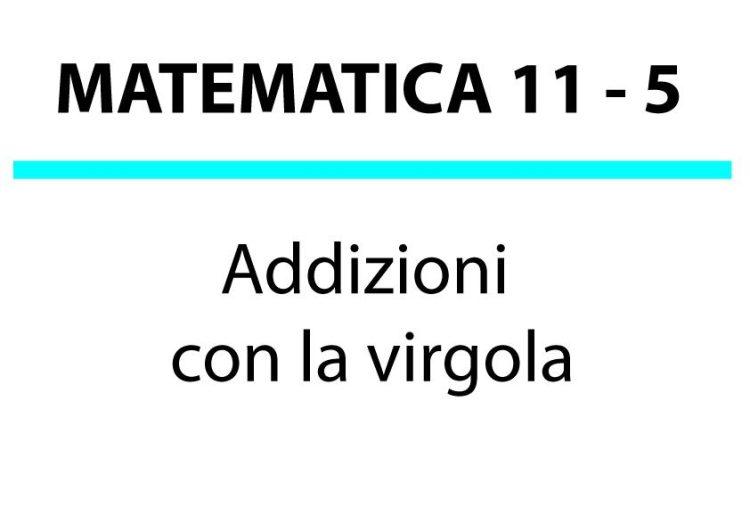 Addizioni con la virgola