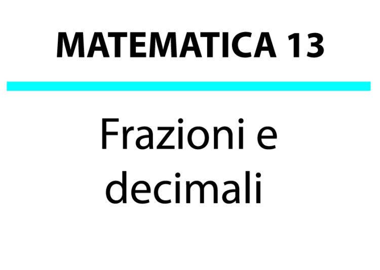 Frazioni e Decimali