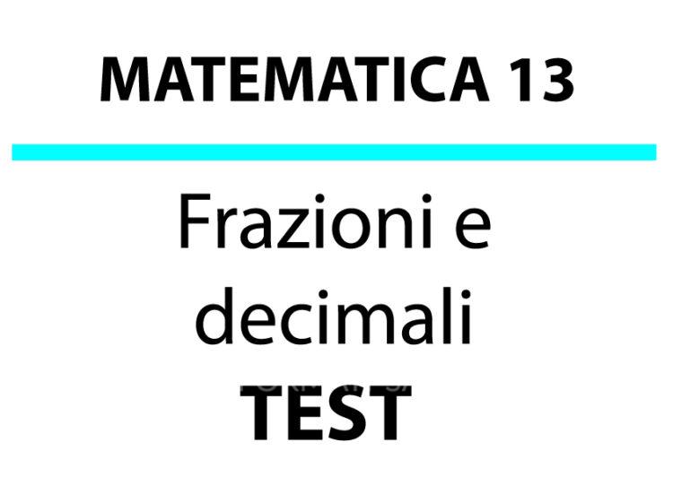 Frazioni e decimali, test