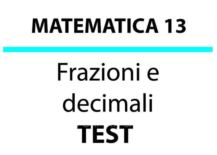 Frazioni e decimali, test