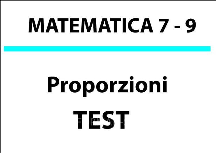 Proporzioni, Test