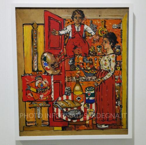 Ruth e Pietro in cucina, Olio su tela. 1946