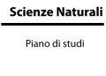 Piano di studi delle Scienze Naturali