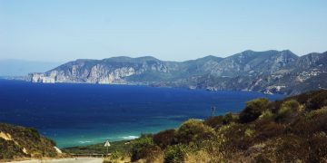 Porto Paglia (Iglesias) e la costa di Gonnesa.