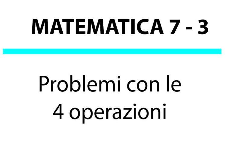 problemi con le 4 operazioni in più passaggi