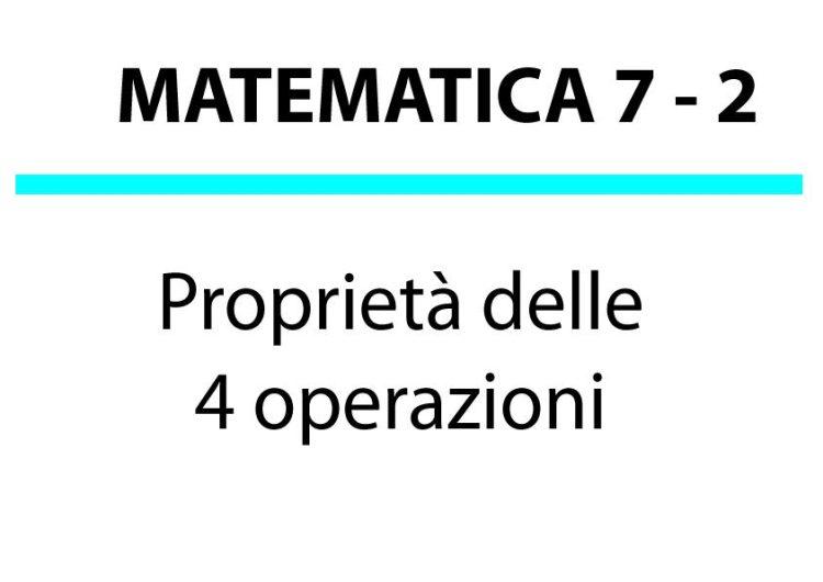 Proprietà delle 4 operazioni