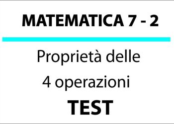 Proprietà delle 4 operazioni – TEST