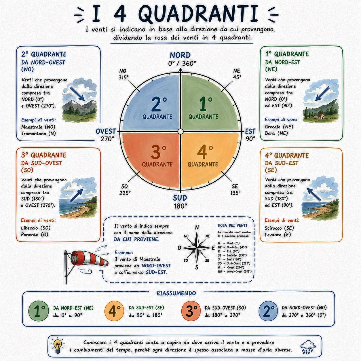 Meteorologia in navigazione. Quadranti
