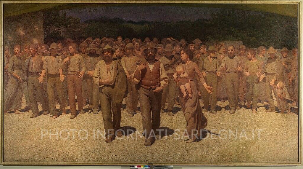 Dipinto de Il Quarto Stato, di Giuseppe Pellizza, simbolo del socialismo