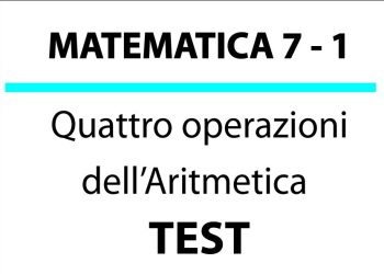 Quattro operazioni dell’Aritmetica, Test