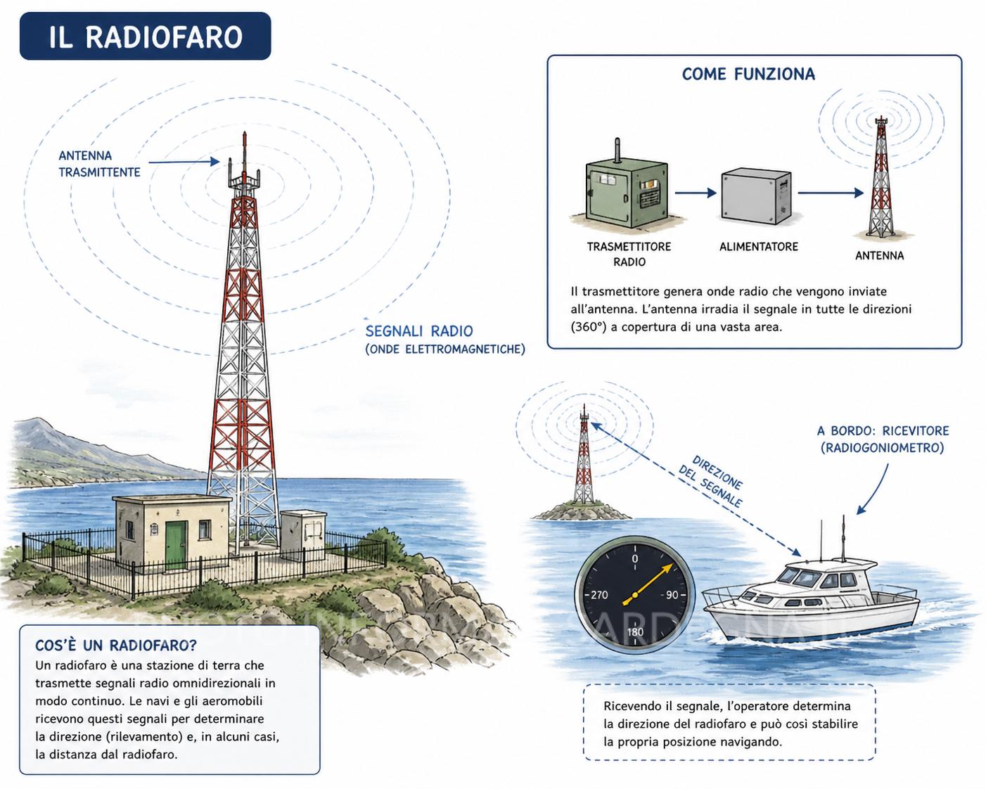 Segnali luminosi costieri. Sistema del Radiofaro 