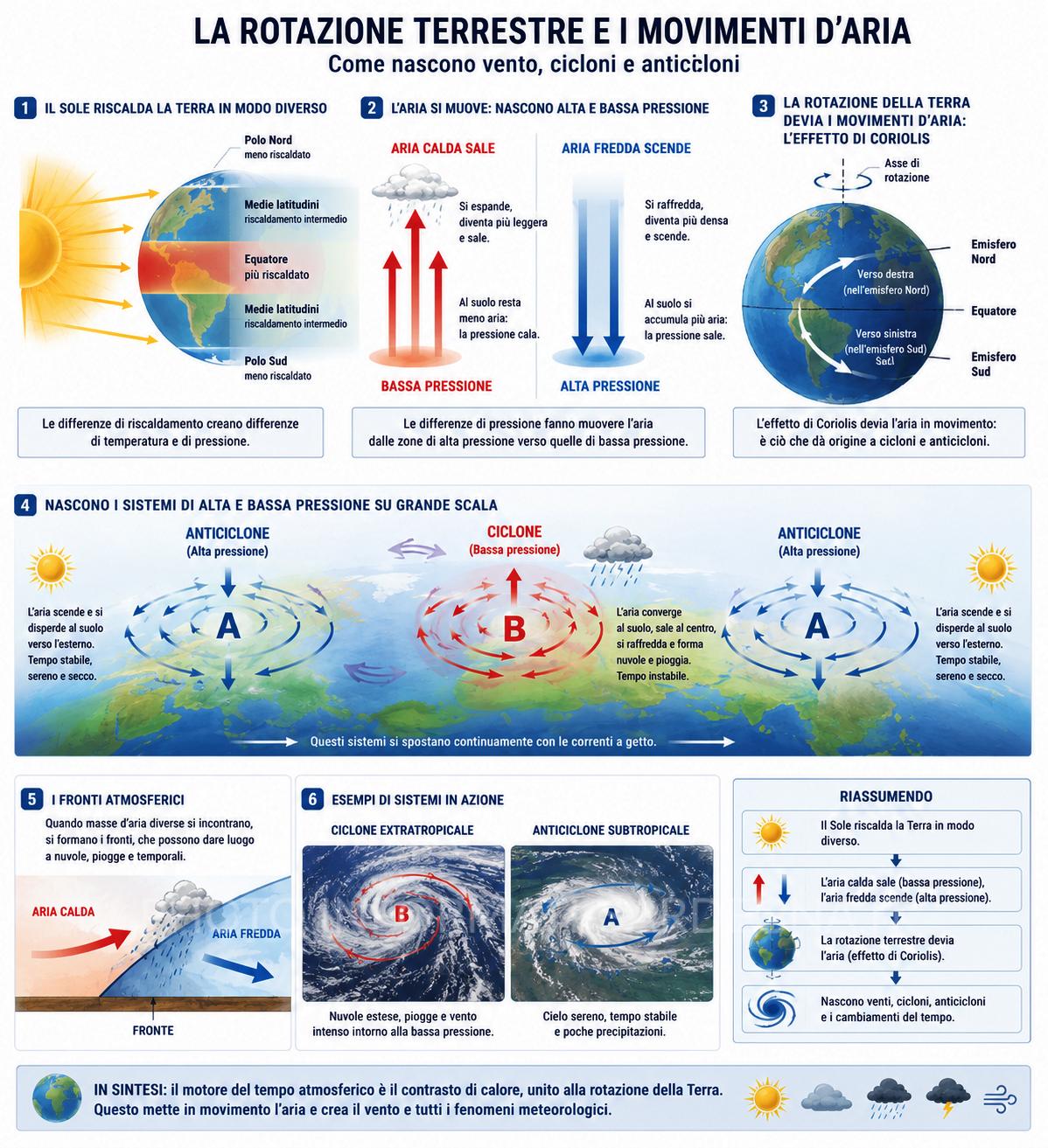 Rotazione terrestre e spostamenti d'aria 