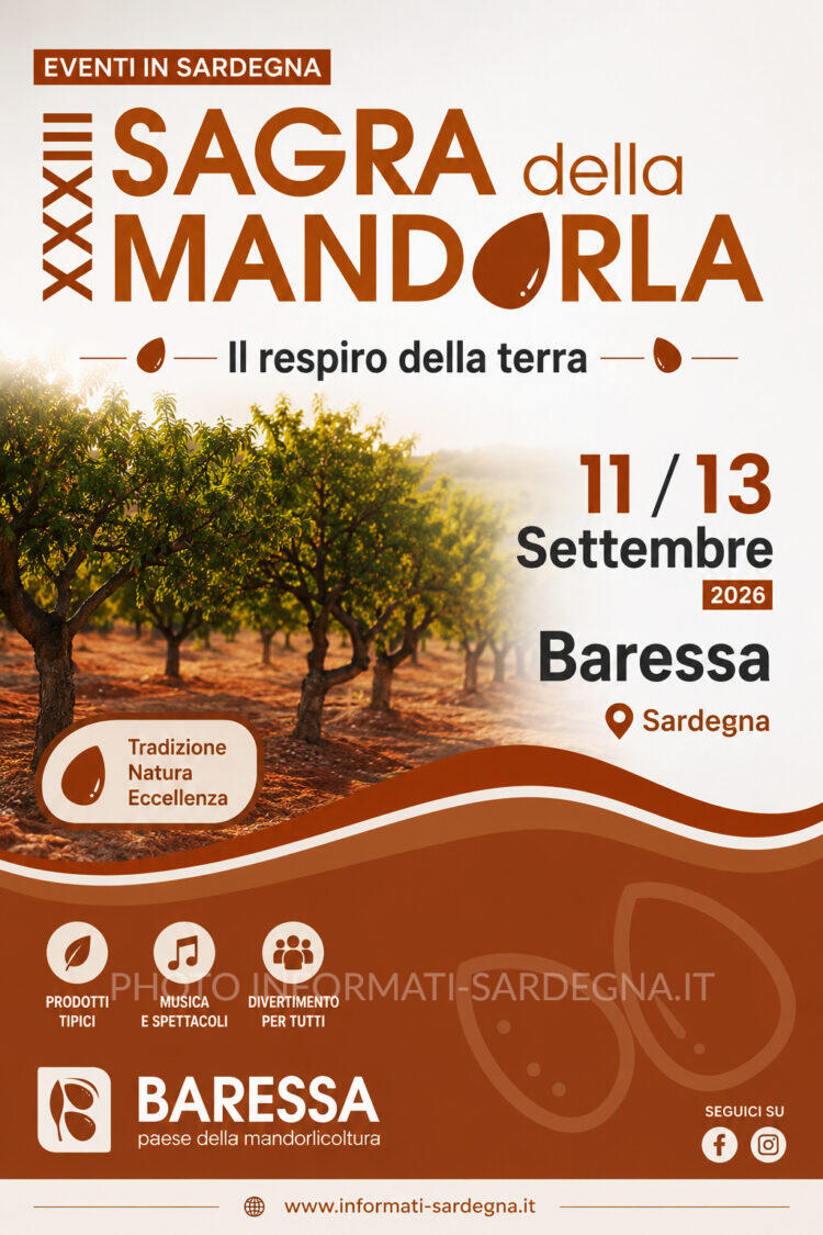 Programma della Sagra della Mandorla 2026 a Baressa