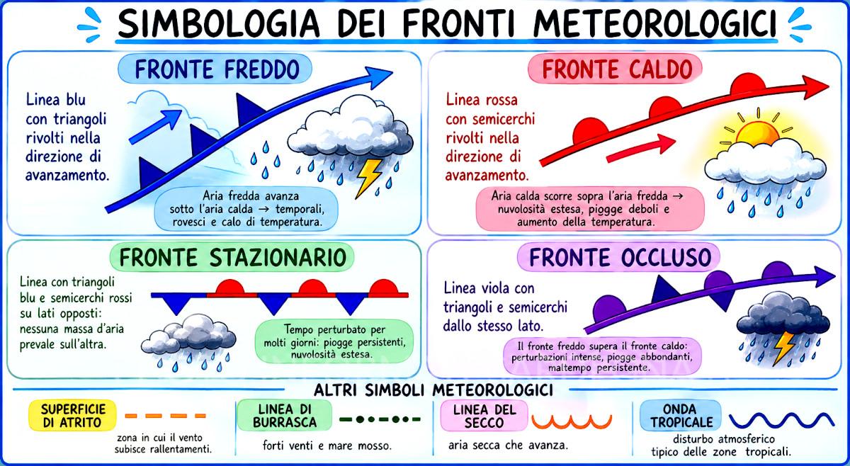 Simbologia dei fronti meteorologici