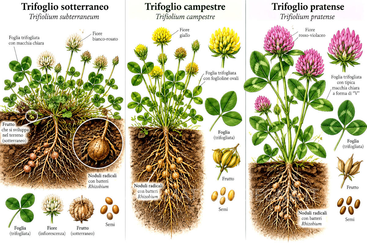 Specie di trifoglio della Sardegna