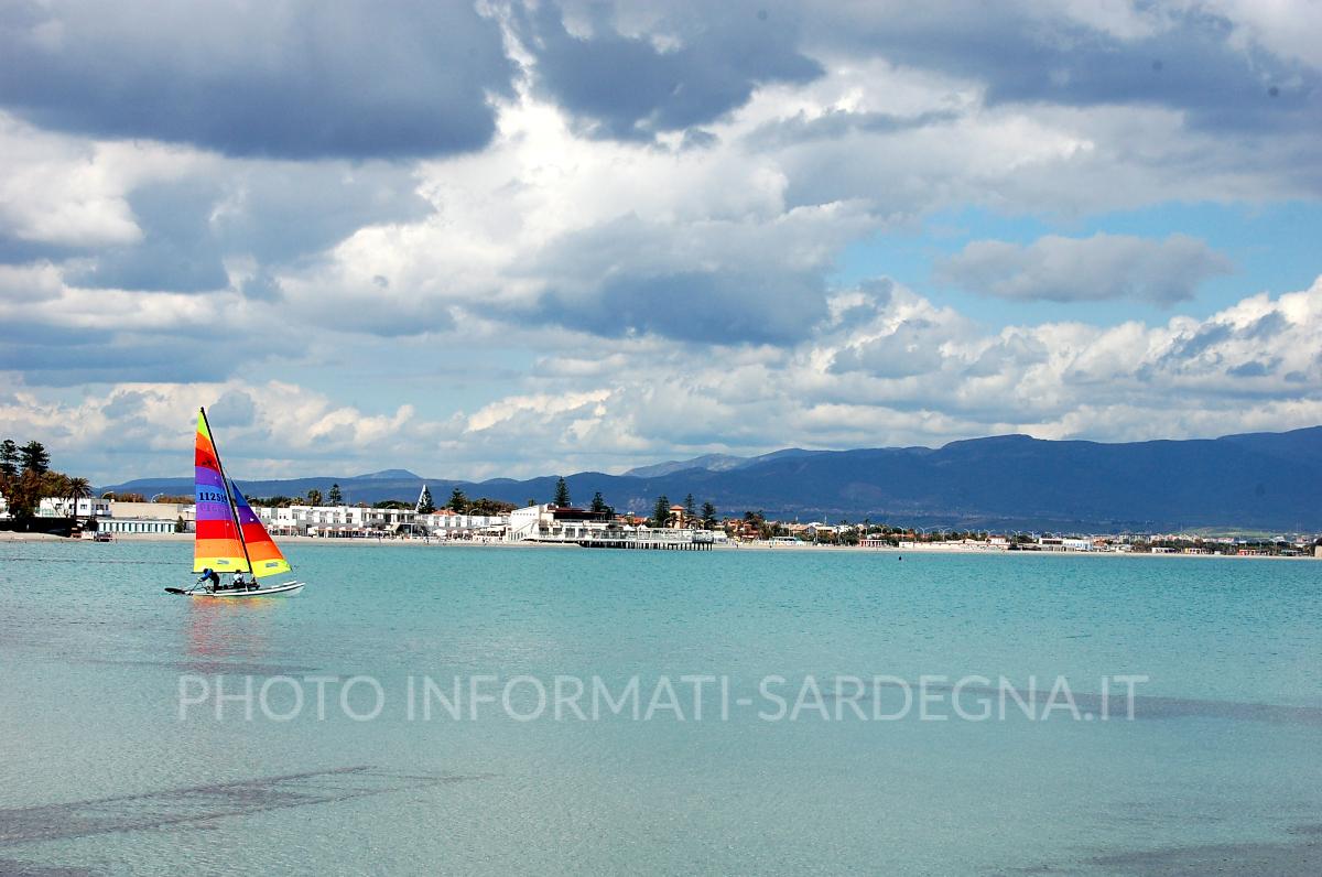 Attività sportiva al Poetto