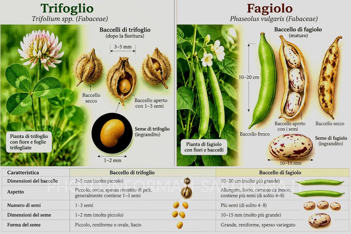 Trifoglio e fagiolo a confronto